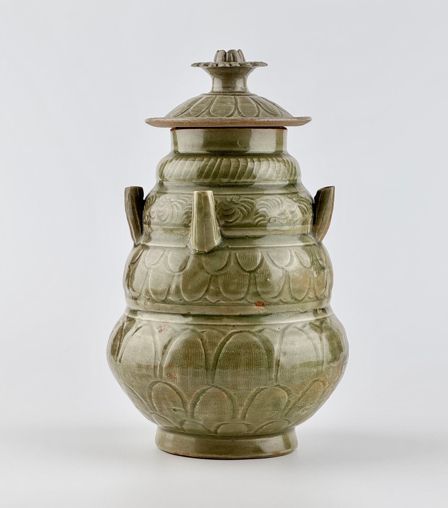 A Longquan Celadon Five-spouted Jar, Sui-Song Dynasty