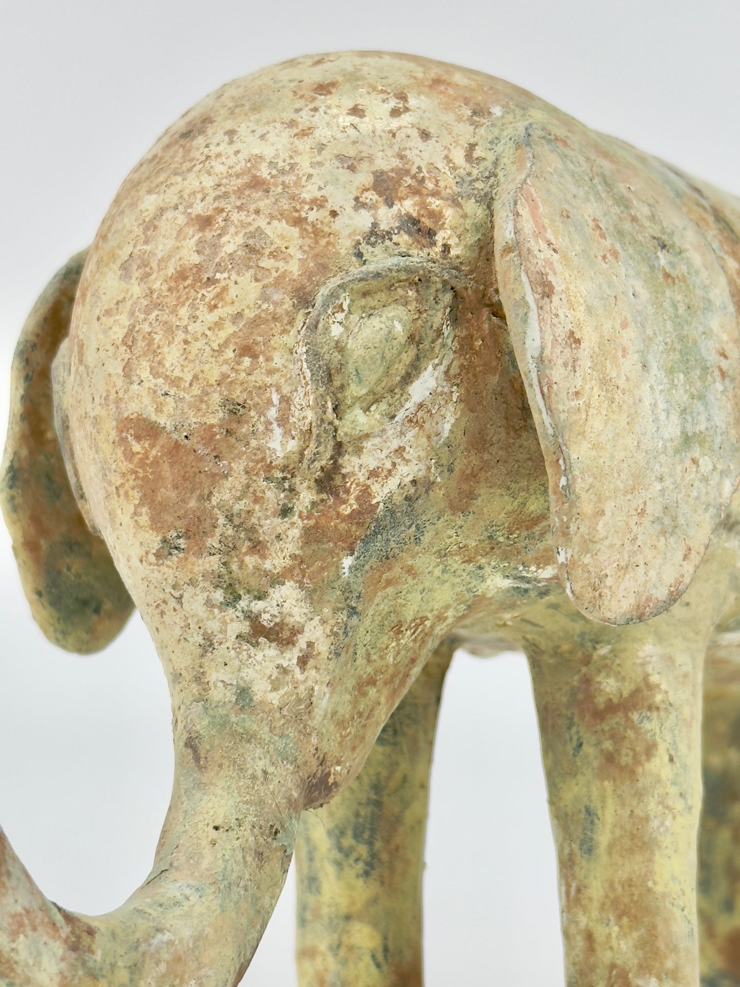 Green-Glazed Pottery Elephant, Han dynasty