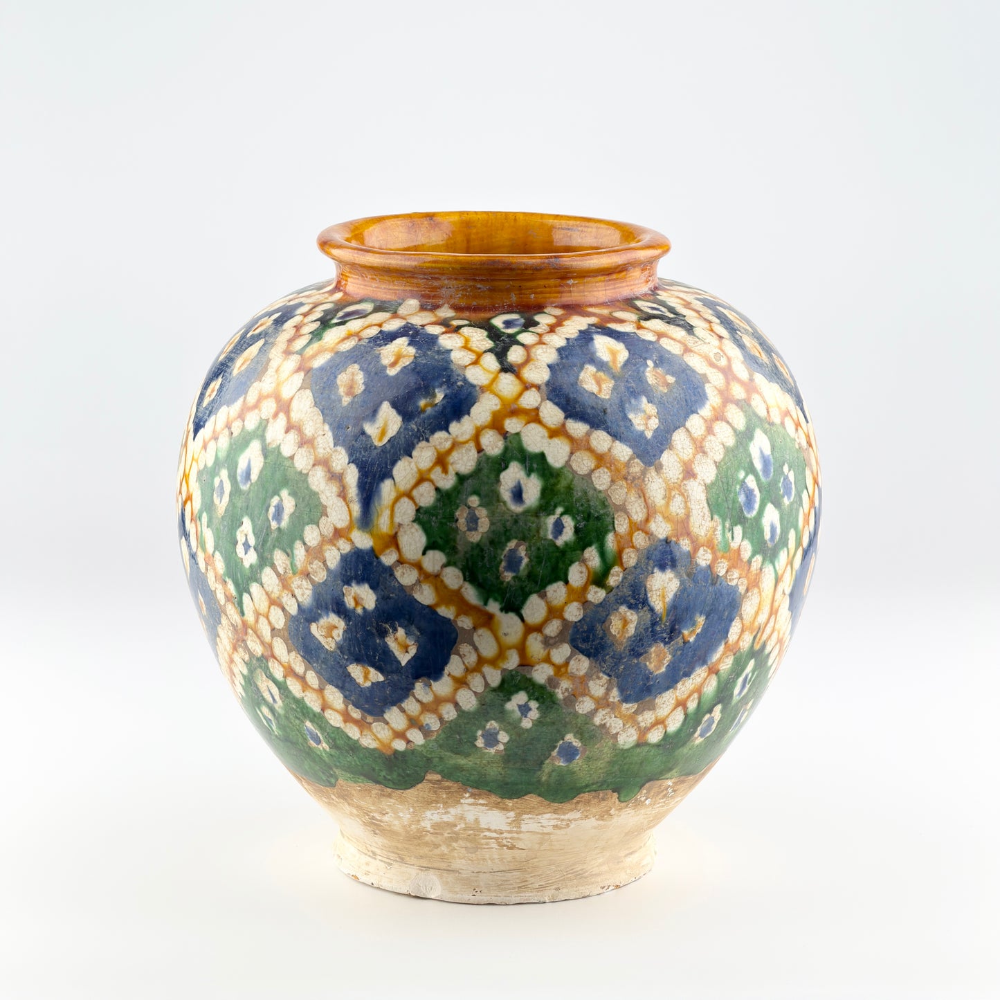 Rare Sancai-Glazed Pottery Jar, Tang Dynasty