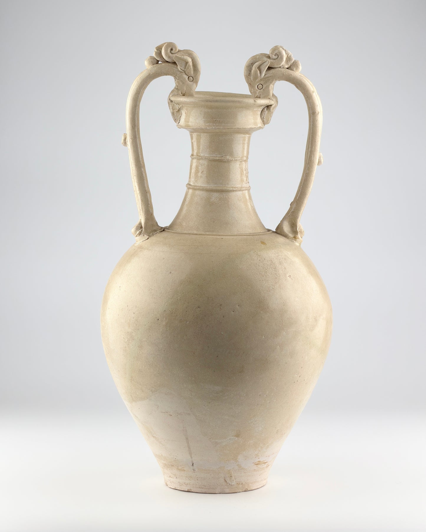 A Large and Rare Straw-Glazed Pottery Amphora, Tang Dynasty