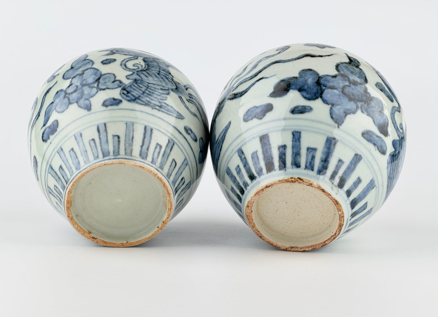 Blue and White Jars with Phoenix amid Clouds, Mid-Late Ming Dynasty