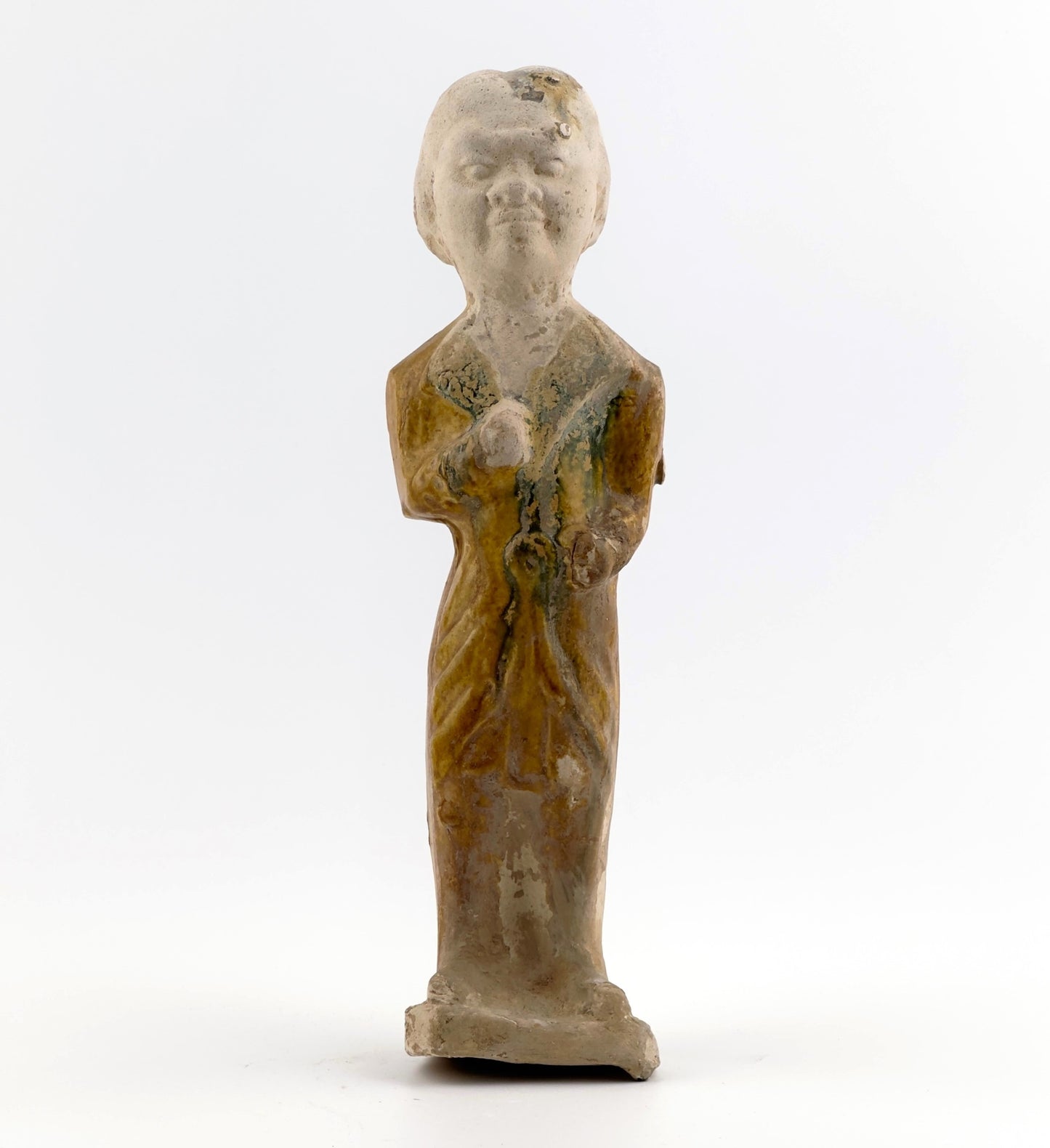 A Sancai-Glazed Pottery Figure of Guardian Mingqi, Tang Dynasty(7-8th century)