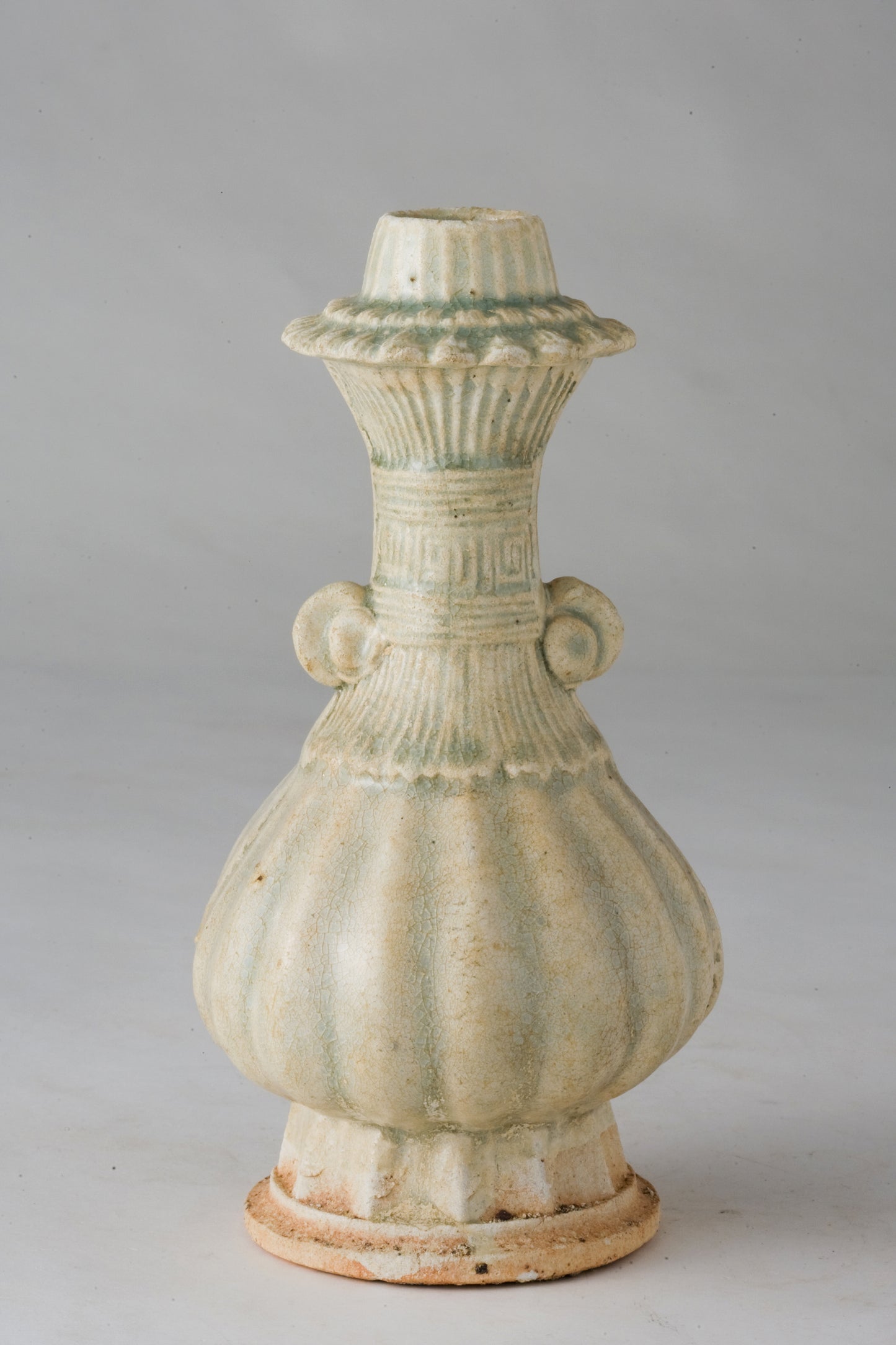 Porcelain with transparent pale-bluish (qingbai-type) glaze, Yuan Dynasty, 14th century