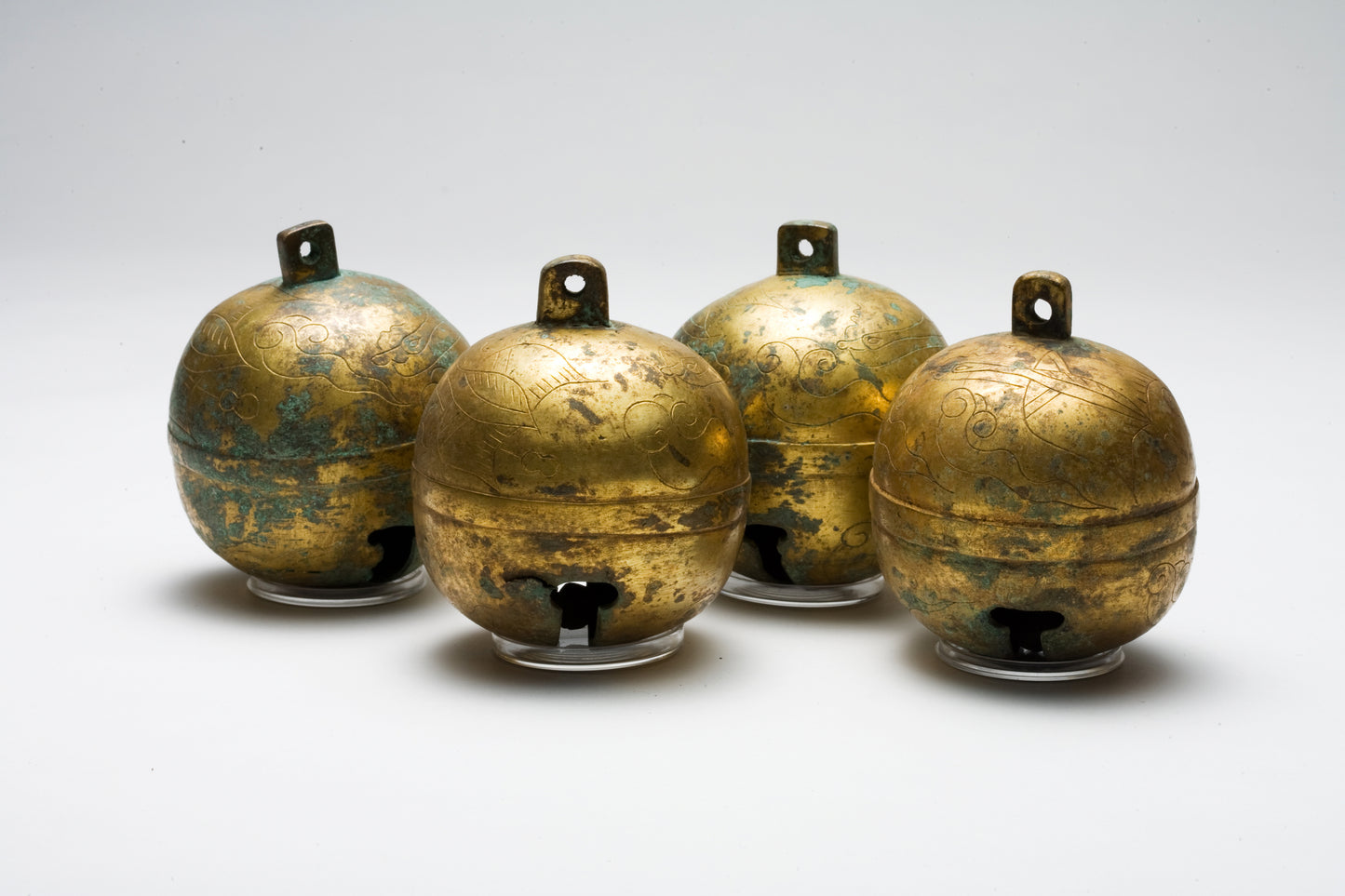 Set of Four Gilt-Bronze Bells