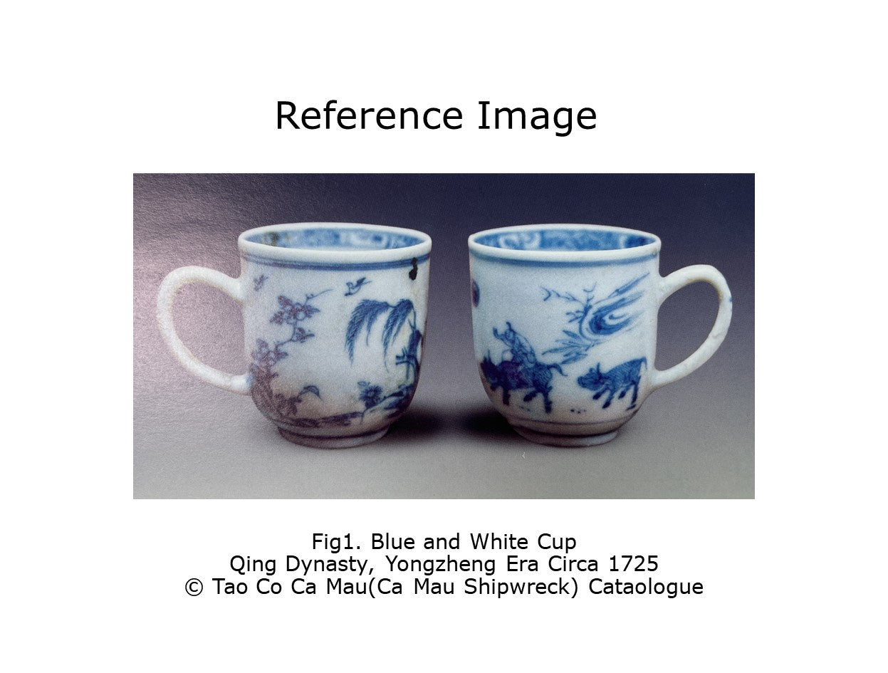 IMARI PAVILION PATTERN BLUE AND WHITE TEA SET C 1725, QING DYNASTY, YONGZHENG REIGN