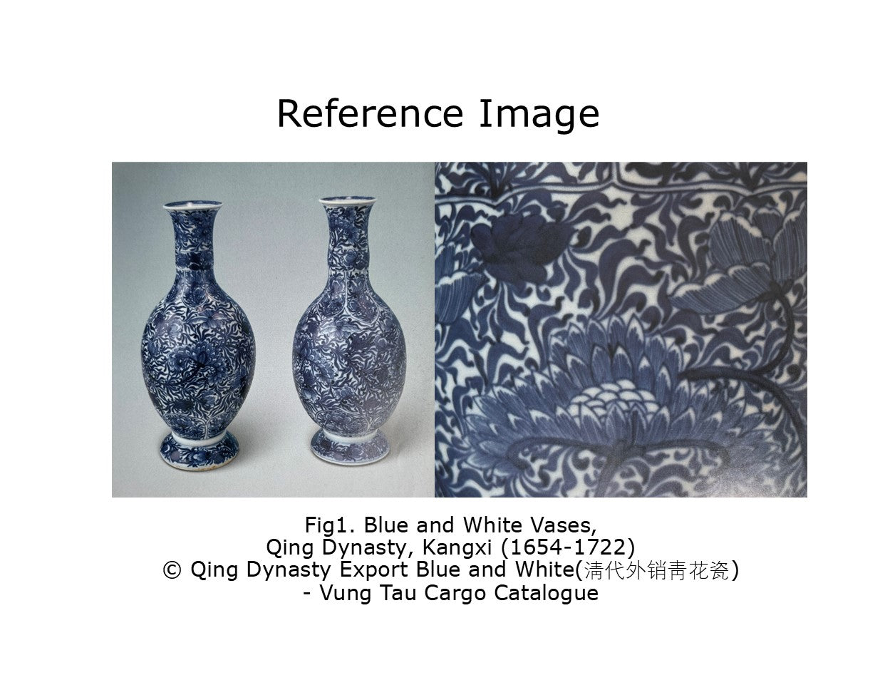Blue and White Vase, Qing Dynasty Kangxi Era, Circa 1690