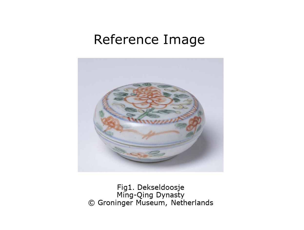 A Pair of Swatow Famille Verte Porcelain Boxes and Covers, Late Ming – Early Qing Dynasty
