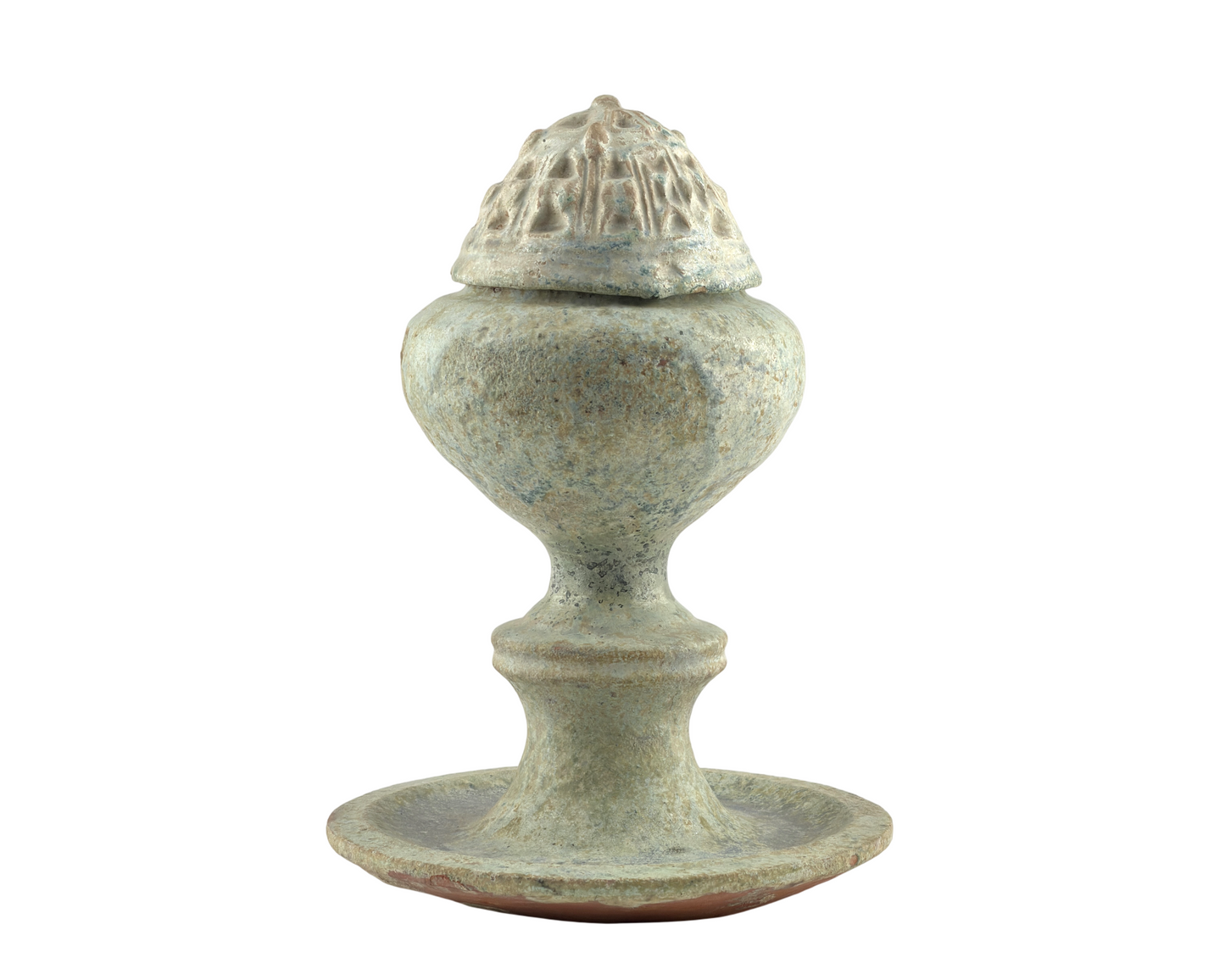 Green Lead-Glazed Pottery Boshan Censer, Han Dynasty