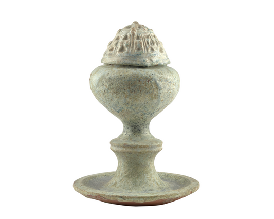 Green Lead-Glazed Pottery Boshan Censer, Han Dynasty