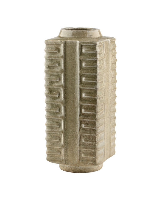 A Rare Yue Celadon Cong-Shaped Vase, Western Jin Dynasty(3-5th C)