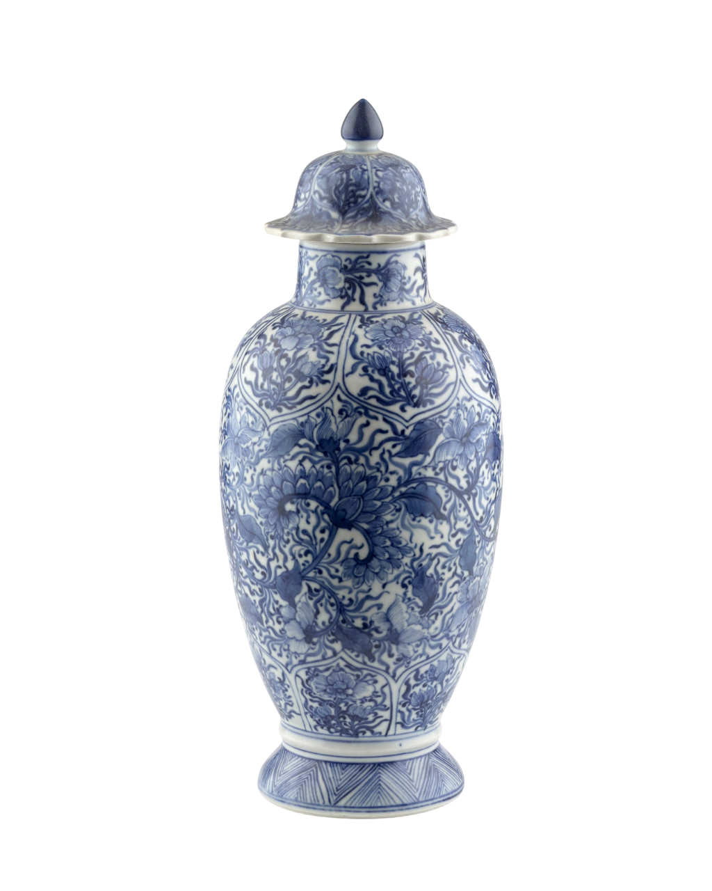 BALUSTER BLUE AND WHITE VASE, QING DYNASTY, KANGXI ERA, CIRCA 1690