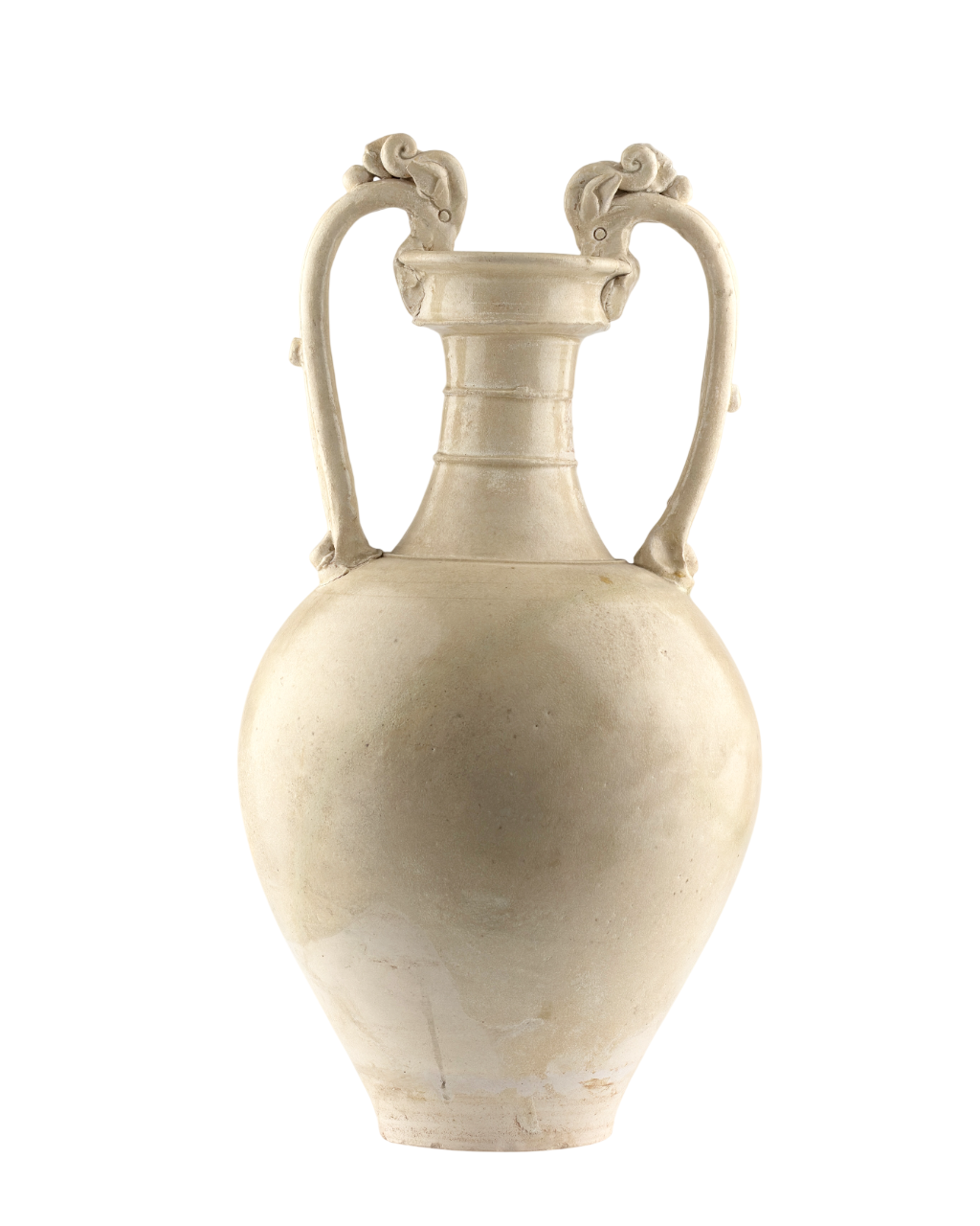 A Large and Rare Straw-Glazed Pottery Amphora, Tang Dynasty