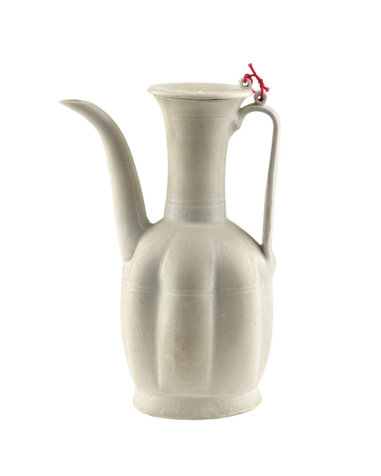 Rare Cream Glazed Ding Yao Ewer And Cover, Song Dynasty (960–1279)