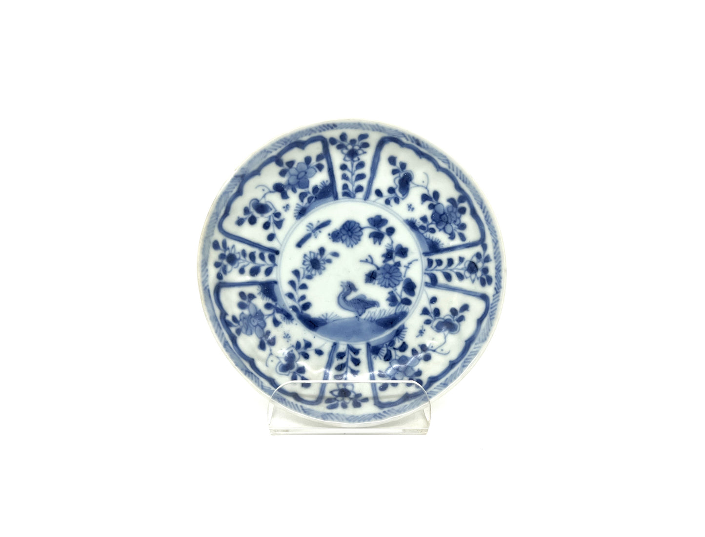 Chicken Pattern Blue and White Saucer c 1725, Qing Dynasty, Yongzheng Era