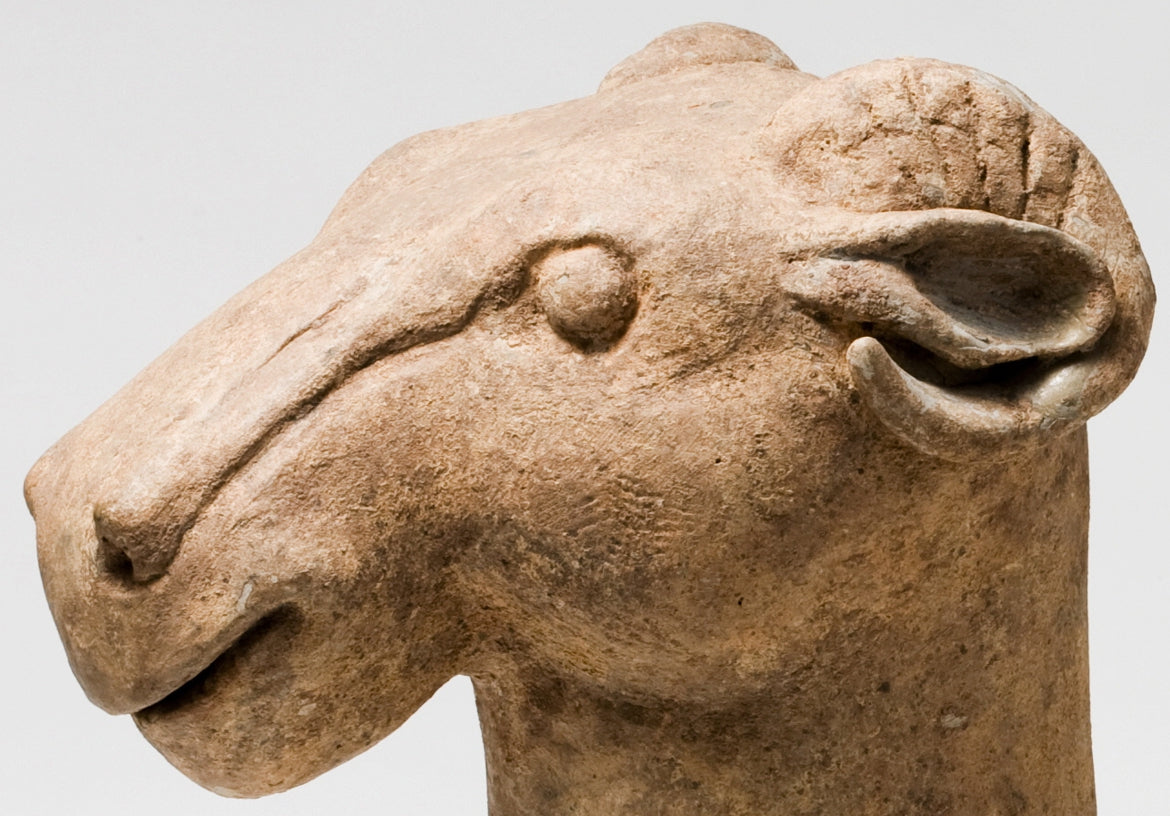 Large Pottery Figure Goat from the Han Dynasty(206 BC to 220 AD)