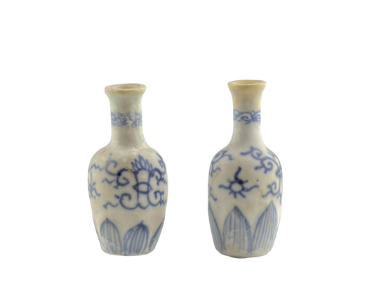 Two Blue and White Miniature Vases, C 1725, Qing Dynasty, Yongzheng Era