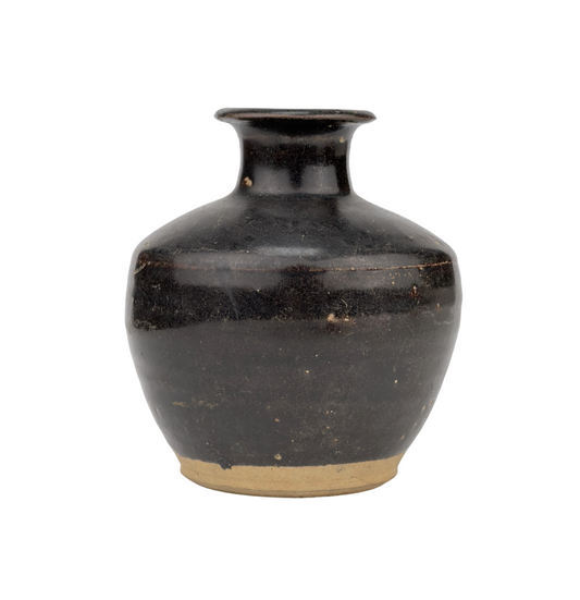 Black glazed bottle, Late Ming Era(16-17th century)