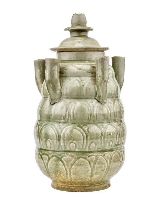 LONGQUAN CELADON FIVE-SPOUTED JAR, SONG DYNASTY (AD 960-1279)