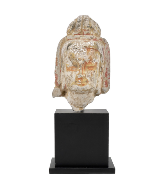 Stone Head of Bodhisattva, Northern Wei-Tang Dynasties