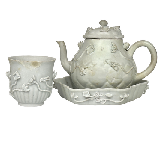 WHITE WITH OVERGLAZE ENAMEL TEA SET CIRCA 1725, QING DYNASTY, YONGZHENG REIGN