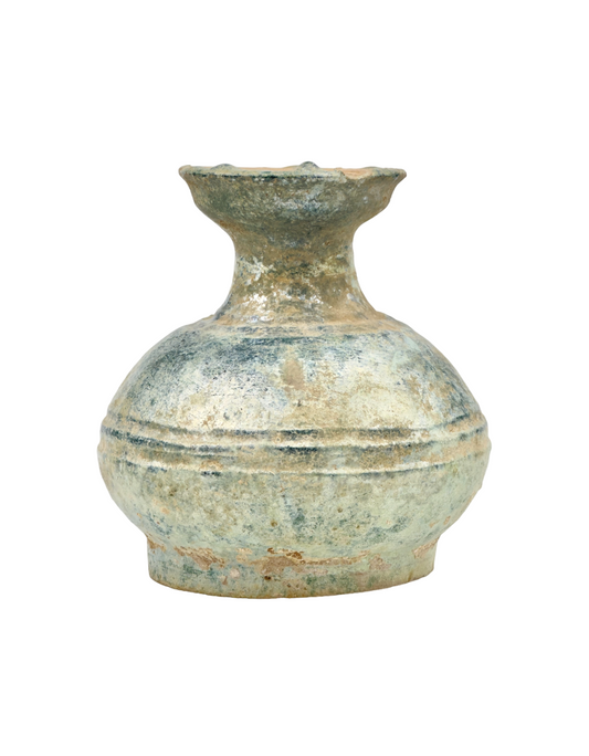 Hu Shape Green-Glazed Vase, Han Dynasty