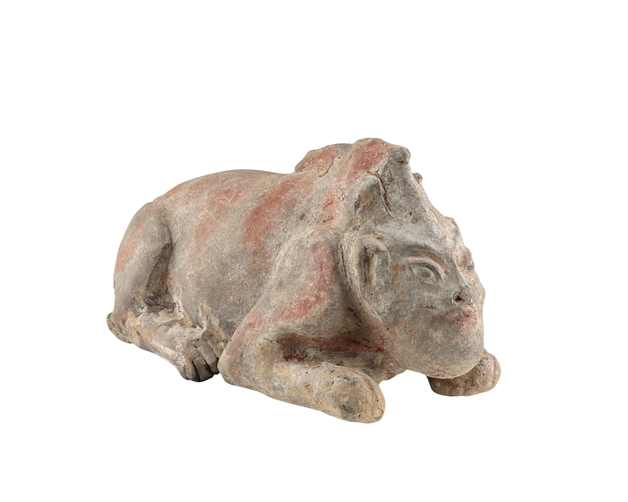 Guardian(Half human half beast) Pottery Figure, Northern Wei-Tang Dynasties