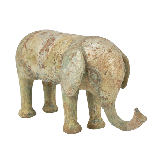 Green-Glazed Pottery Elephant, Han dynasty