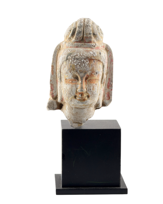 Stone Head of Bodhisattva, Northern Wei-Tang Dynasties