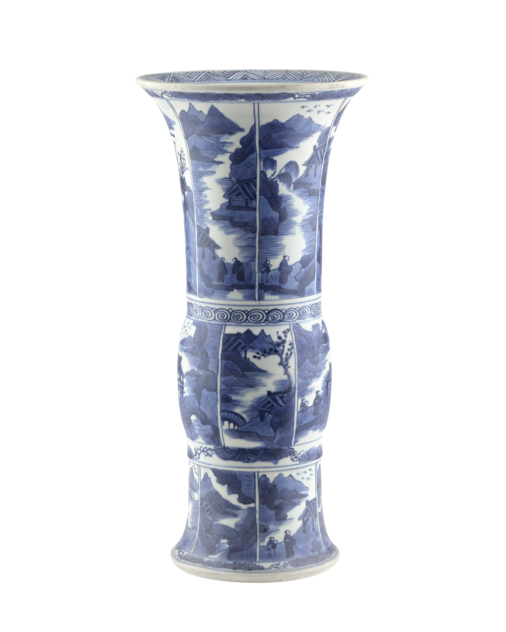 A Large Blue and White Gu Vase from Vung Tau Ship, Qing Dynasty Kangxi Era, Circa 1690
