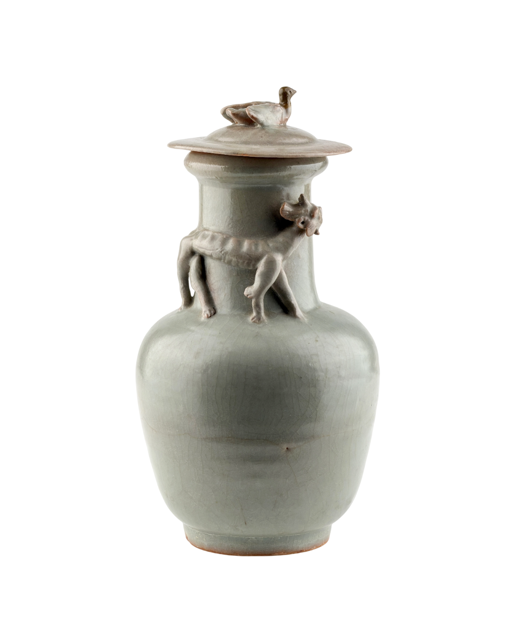 Longquan Celadon 'Dragon' Jar and Cover, Song Dynasty
