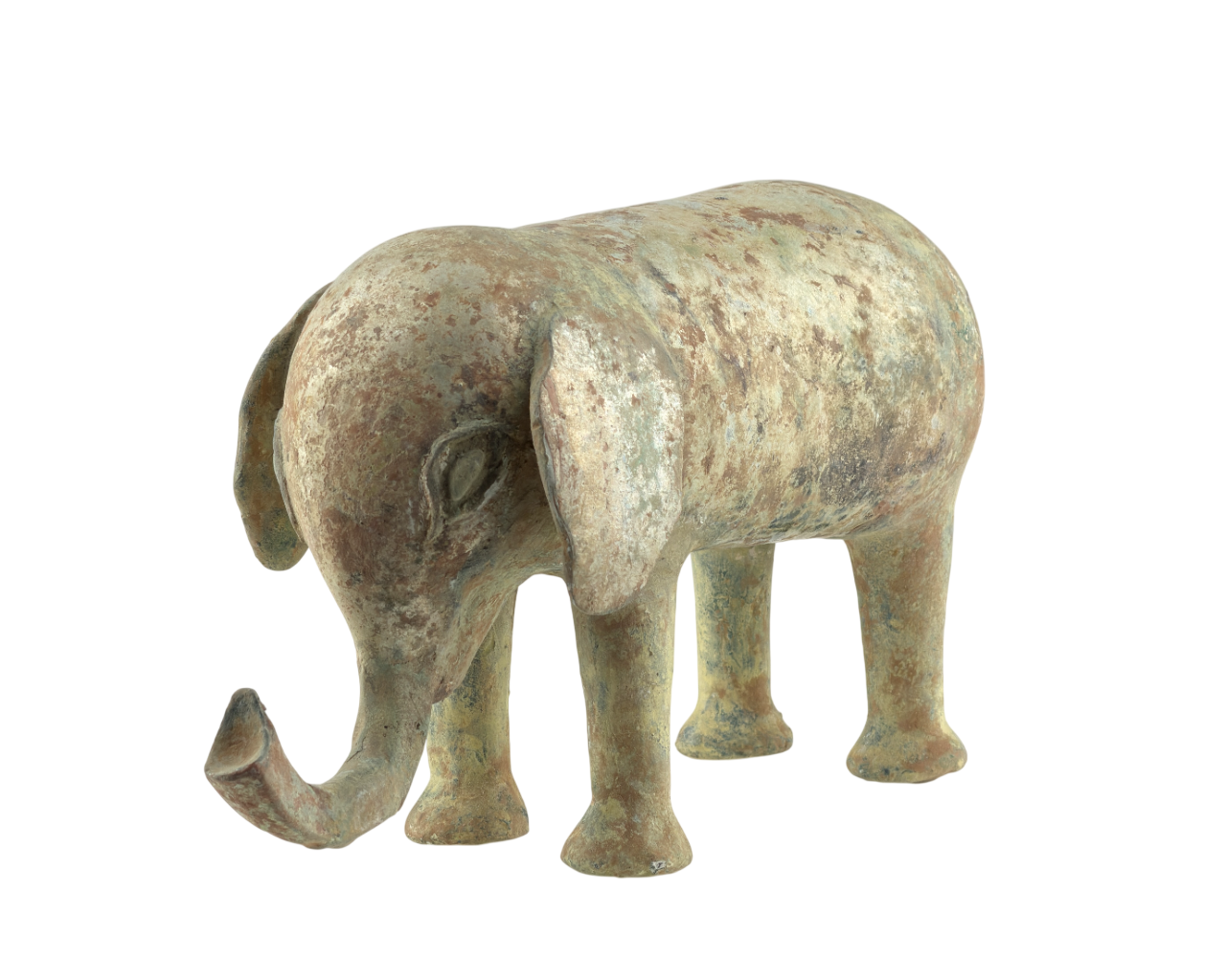 Green-Glazed Pottery Elephant, Han dynasty