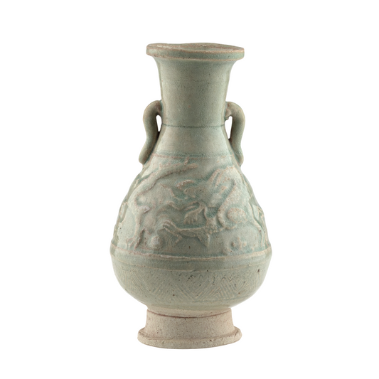 Qingbai Ware with two dragons, Yuan Dynasty, 14th century