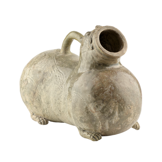 Rare Yue Celadon-Glazed Figural Vessel, Western Jin dynasty (265-420)