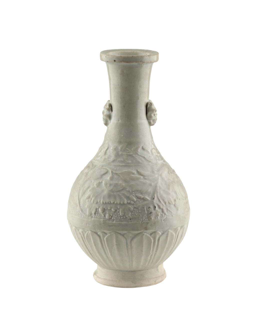 Carved White Ware 'Peony' vase, Yuan dynasty