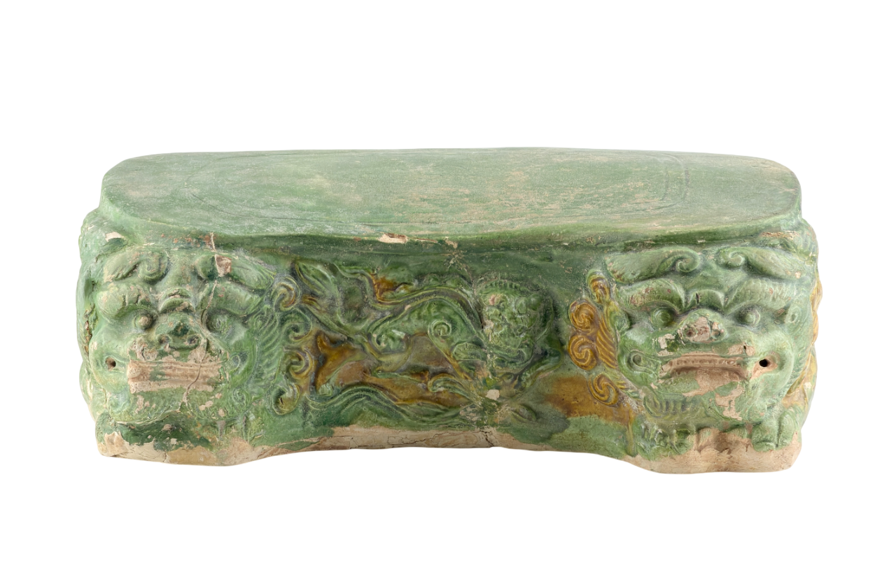 Sancai-glazed pottery 'Haitai' Pillow, Tang dynasty