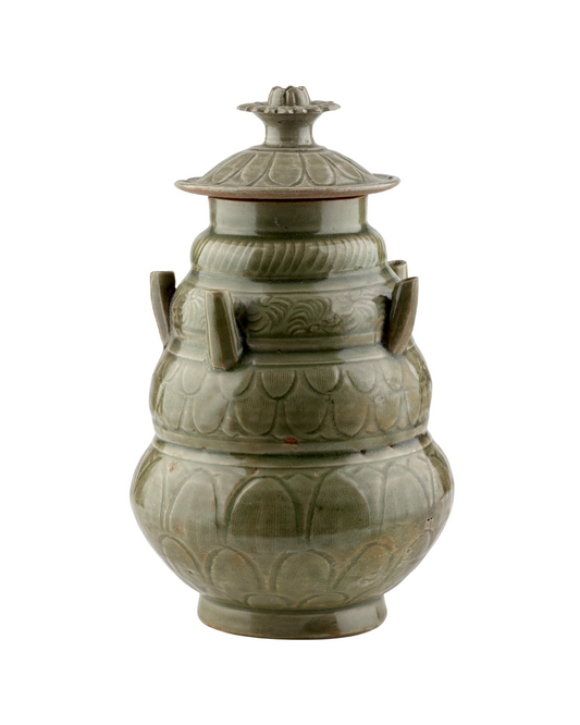 A Longquan Celadon Five-spouted Jar, Sui-Song Dynasty