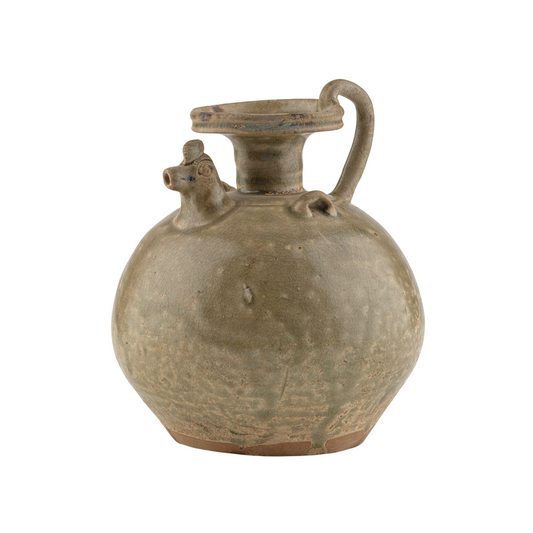 A RARE YUE CELADON CHICKEN-HEAD EWER, JIN-SOUTHERN DYNASTY