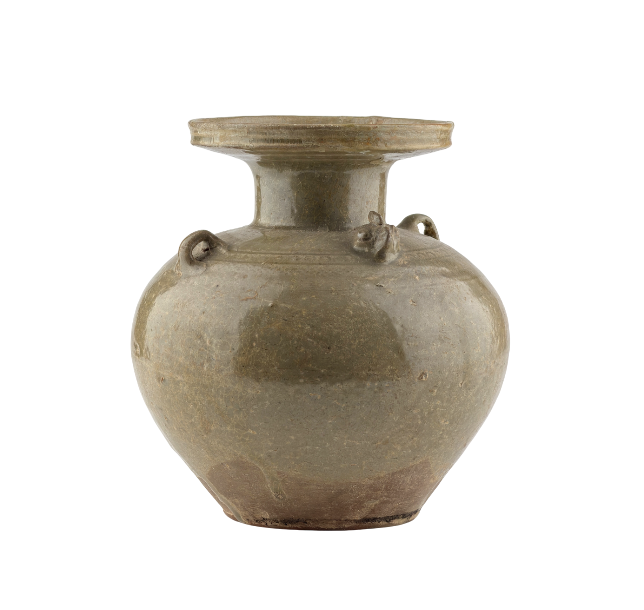 RARE YUE CELADON CHICKEN-HEAD EWER, JIN-SOUTHERN DYNASTY