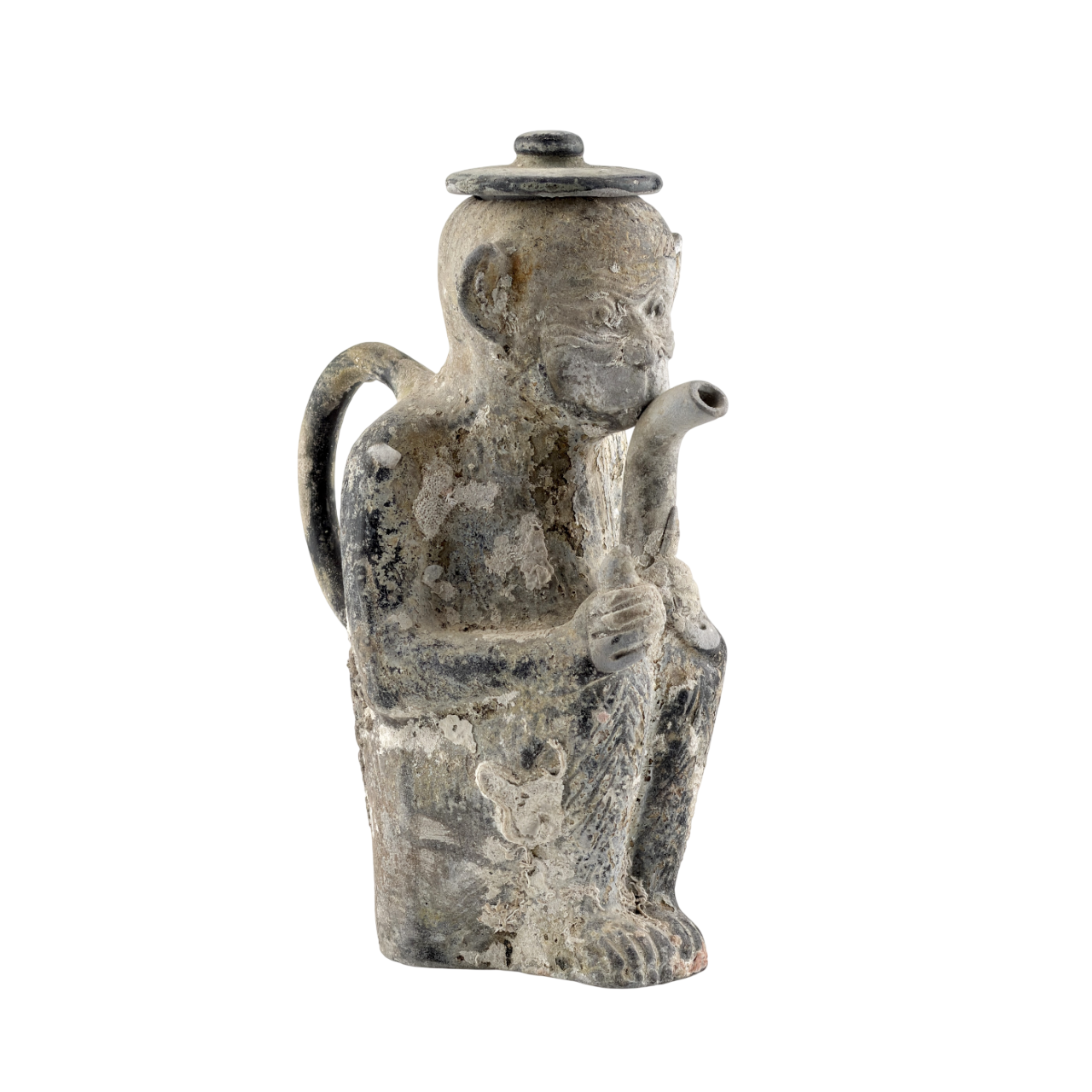 Rare Ewer of a Seated Monkey, C 1725, Qing Dynasty, Yongzheng Era