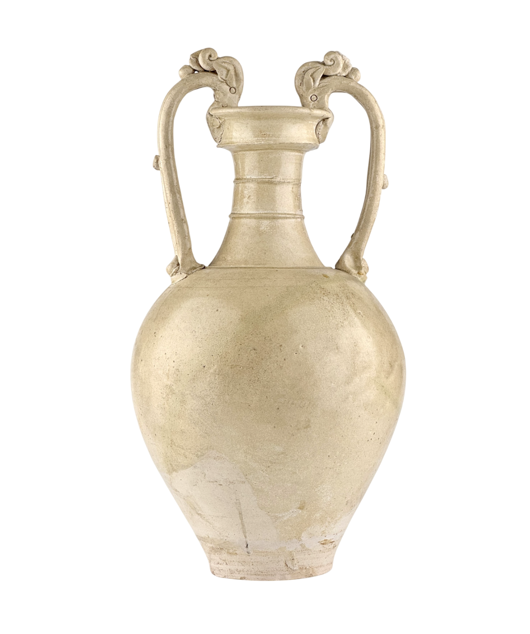 A Large and Rare Straw-Glazed Pottery Amphora, Tang Dynasty