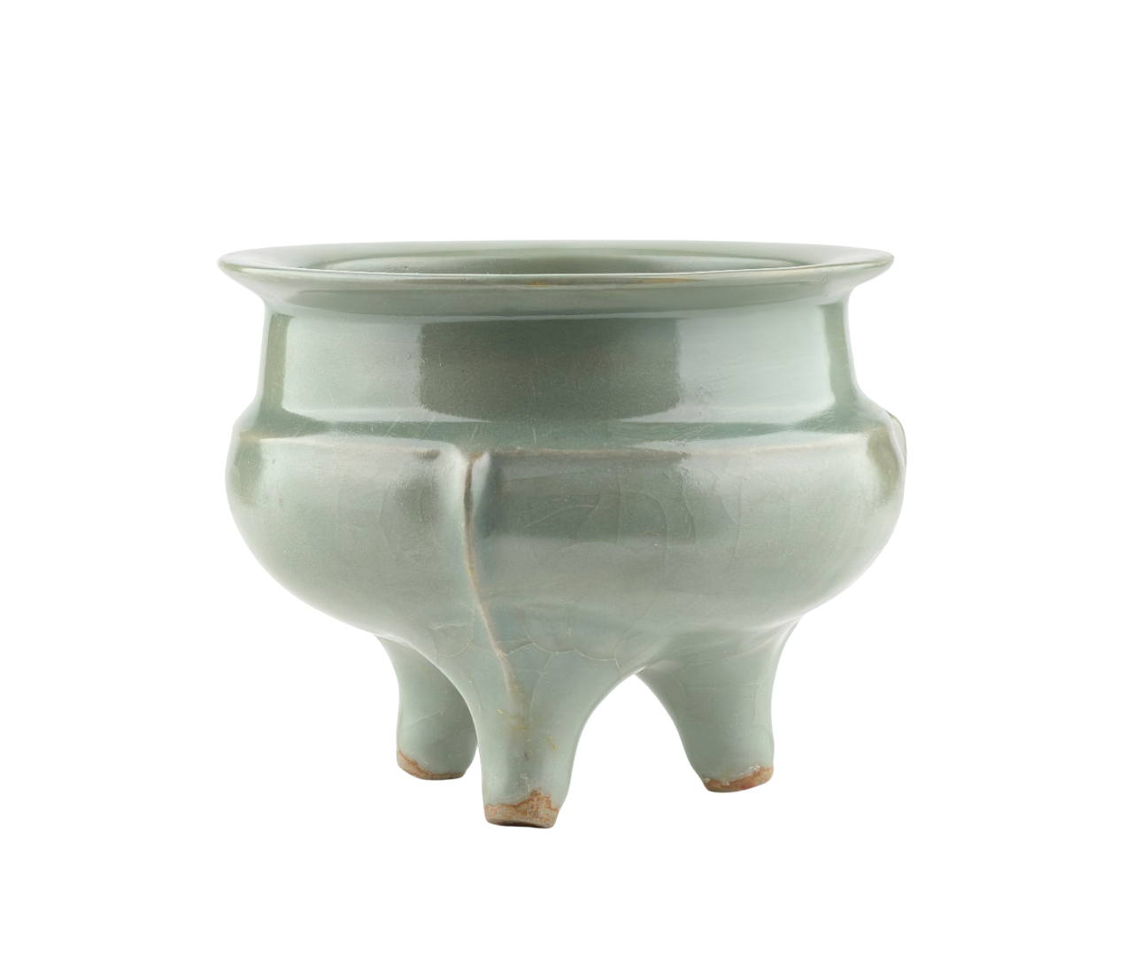 Rare Longquan Celadon Tripod Incense Burner, Song Dynasty