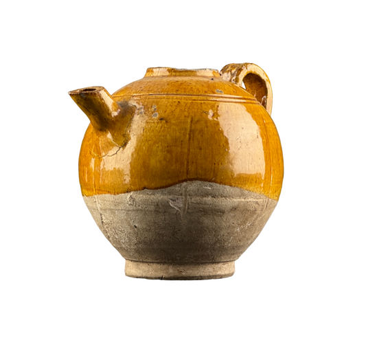 AMBER-GLAZED POTTERY EWER, TANG-LIAO DYNASTY (7-12TH CENTURY)