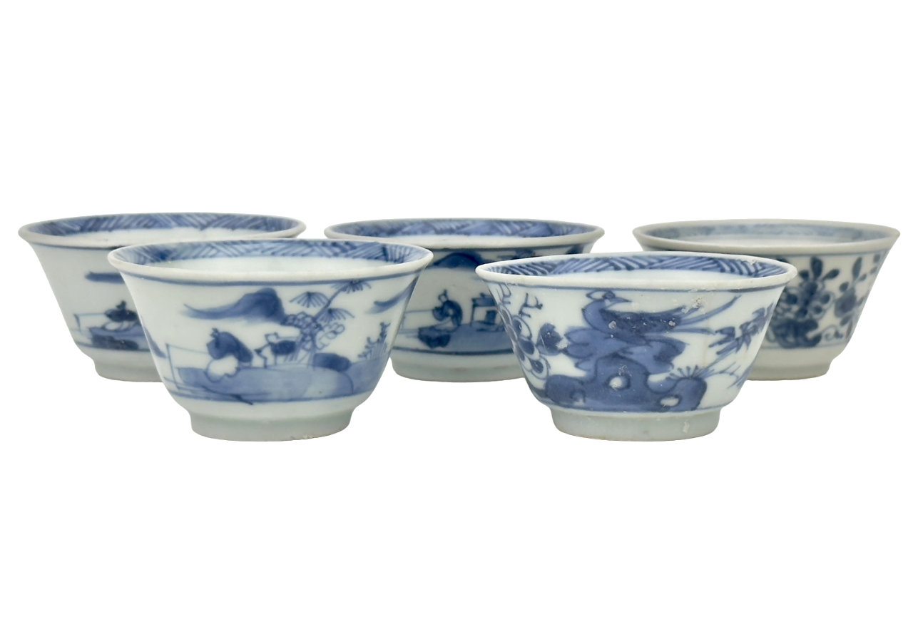 CHINOISERIE TEABOWL SET CIRCA 1725, QING DYNASTY, YONGZHENG REIGN