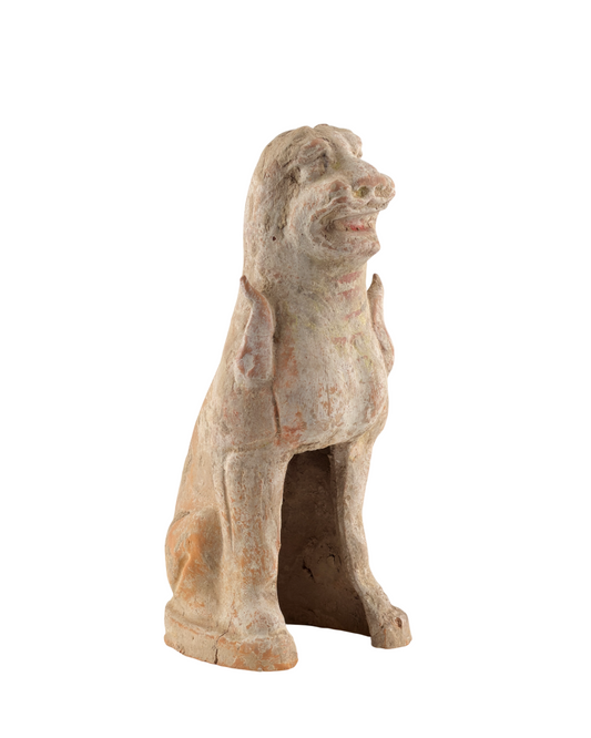Guardian Haitai Lion Pottery Figure, Northern Wei-Tang Dynasties