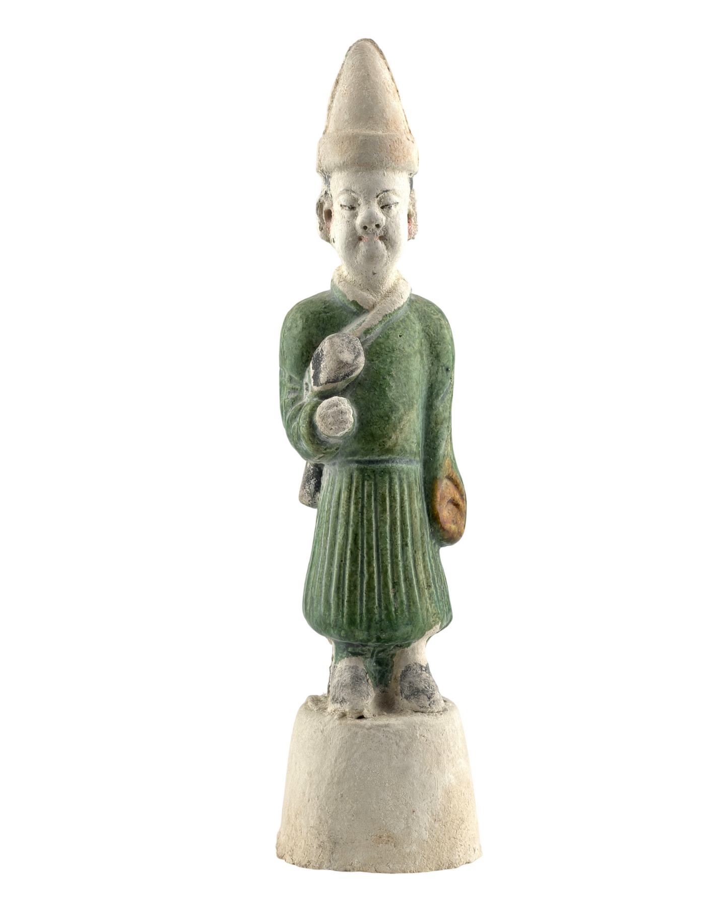 Green Glazed Figure of Attendant, Ming Period
