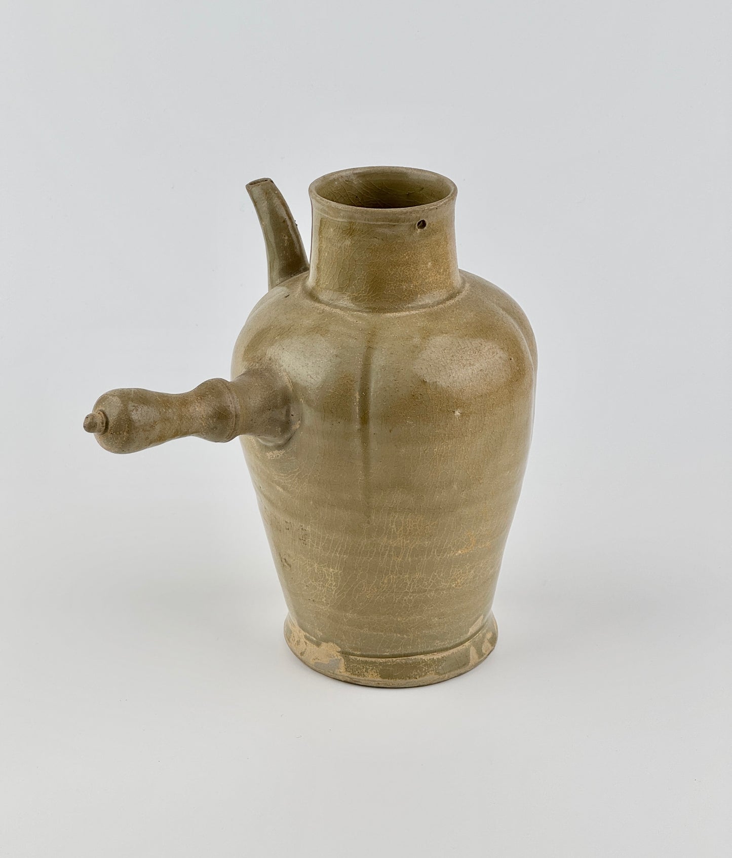 Celadon Ewer with Straight Handle, Tang to Northern Song Dynasty