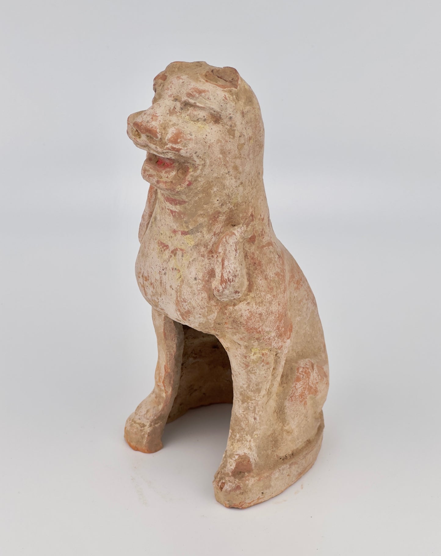 Guardian Haitai Lion Pottery Figure, Northern Wei-Tang Dynasties