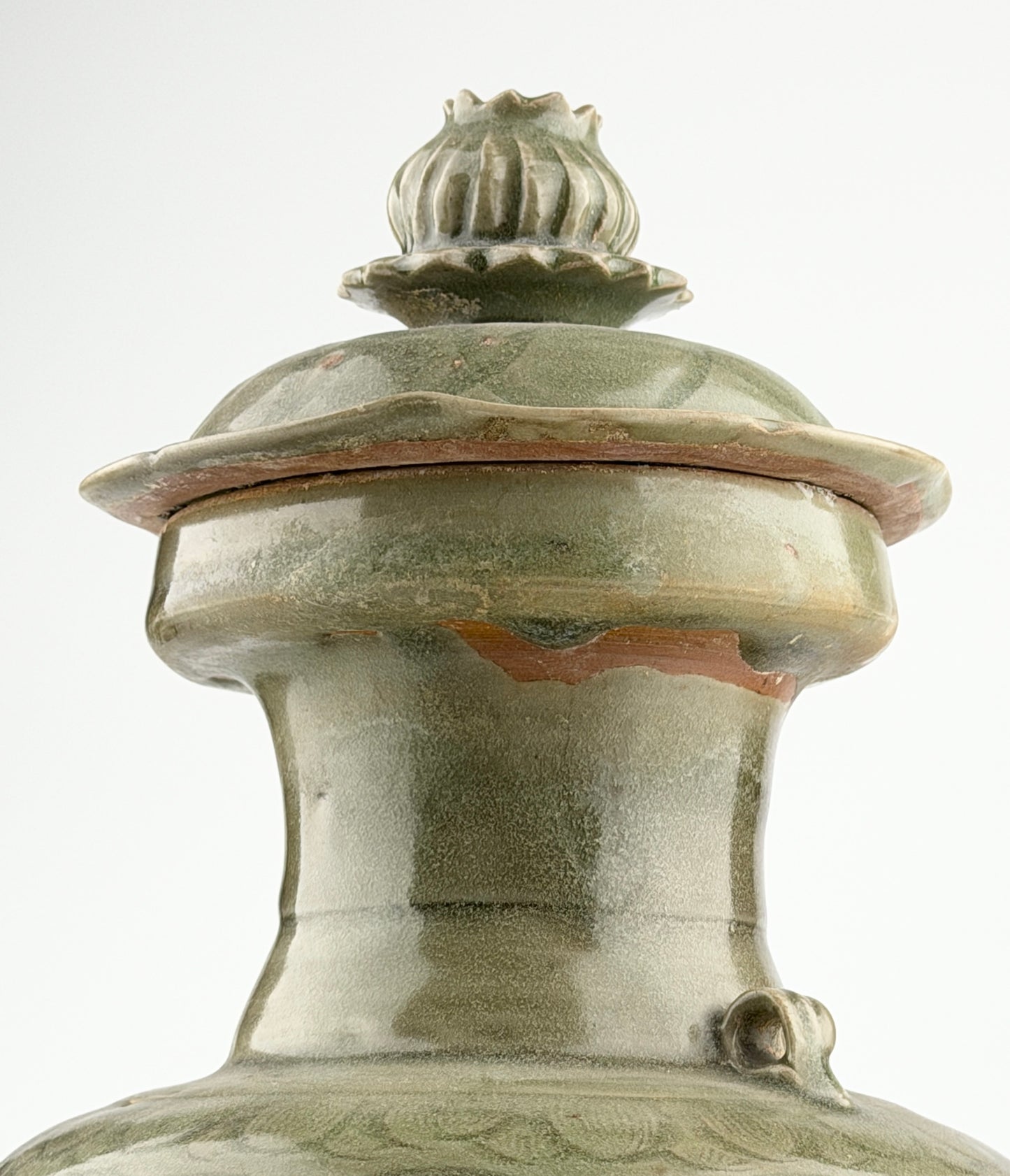 Celadon jar with carved lotus petal design, Song Dynasty