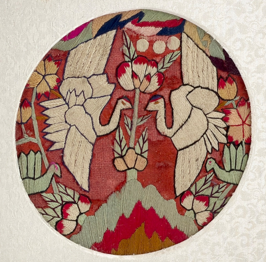 Pair of Korean Traditional Embroidered Pillowcase Frames