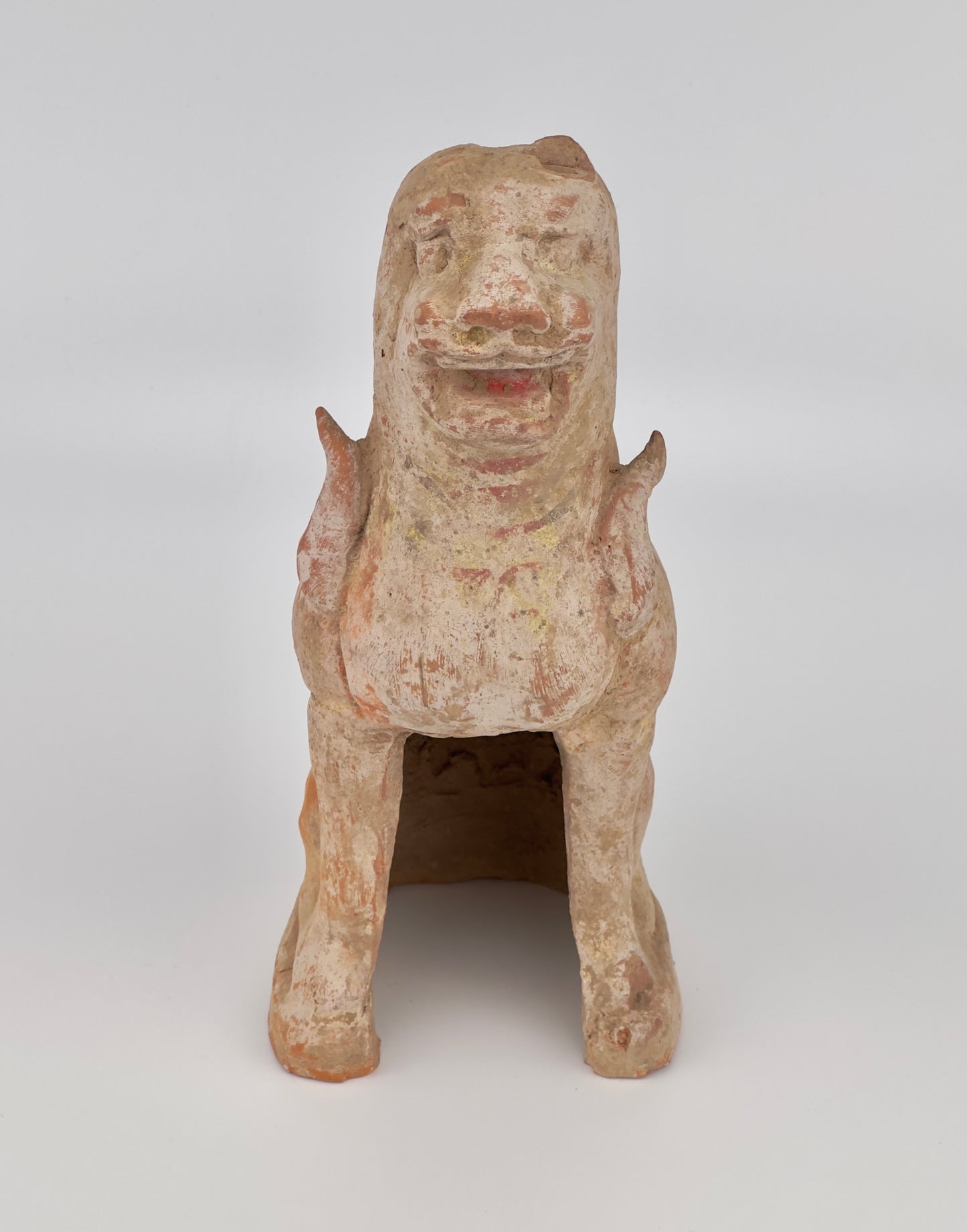 Guardian Haitai Lion Pottery Figure, Northern Wei-Tang Dynasties